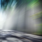 motion blurred road